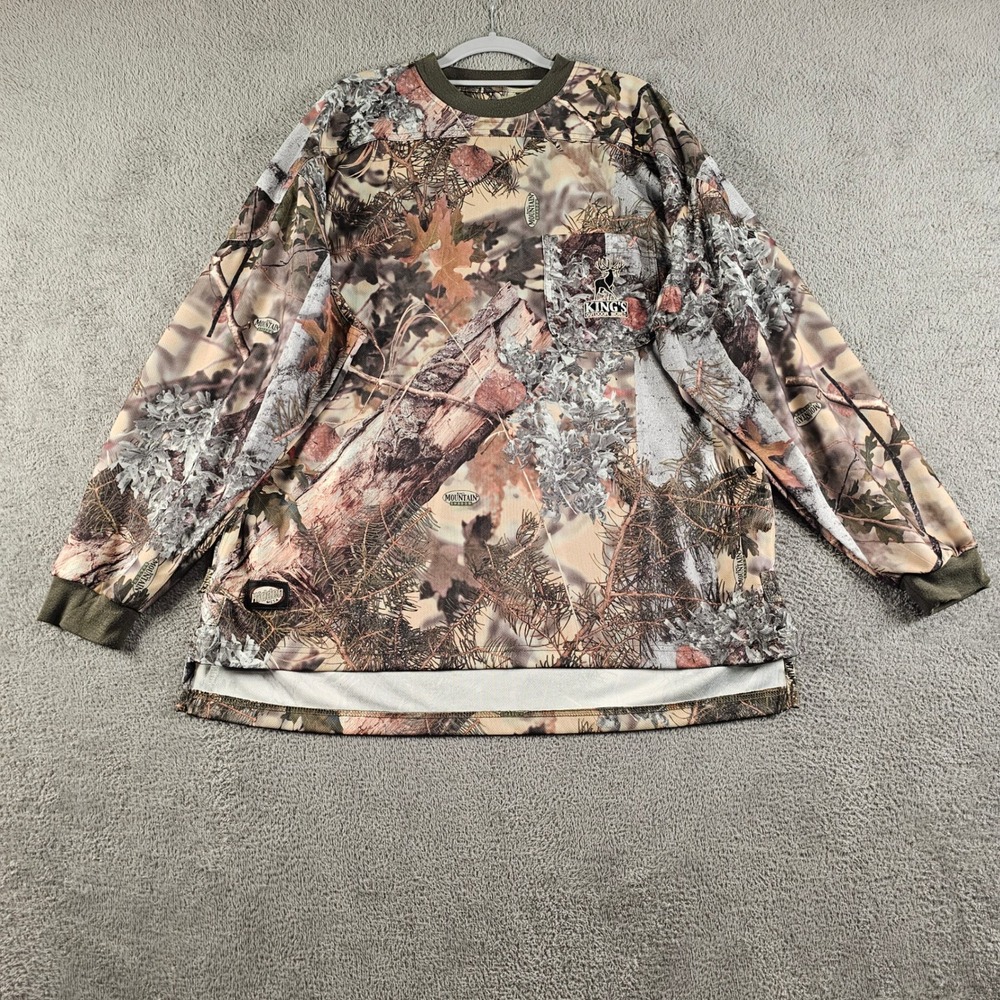 Kings Outdoor World Mountain Shadow Camo Long Sleeve Shirt Mens XL Hunting Top